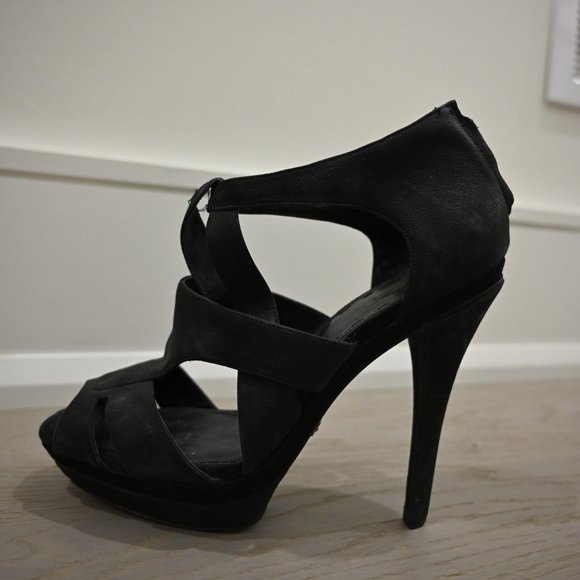 Zara Leather Platform Sandals, Size 41 - Picture 3 of 5
